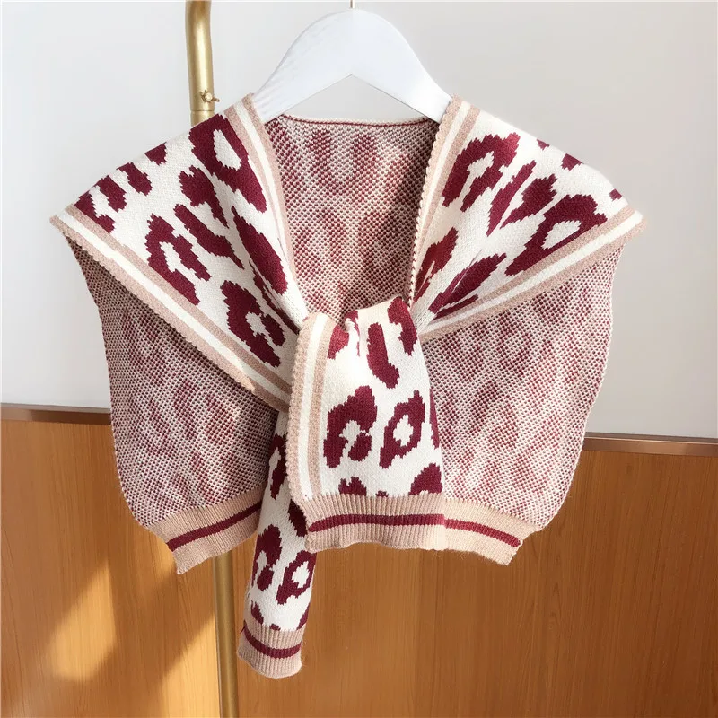 LANMREM модный новый женский шарф Леопардовый хит цветной с принтом свободная