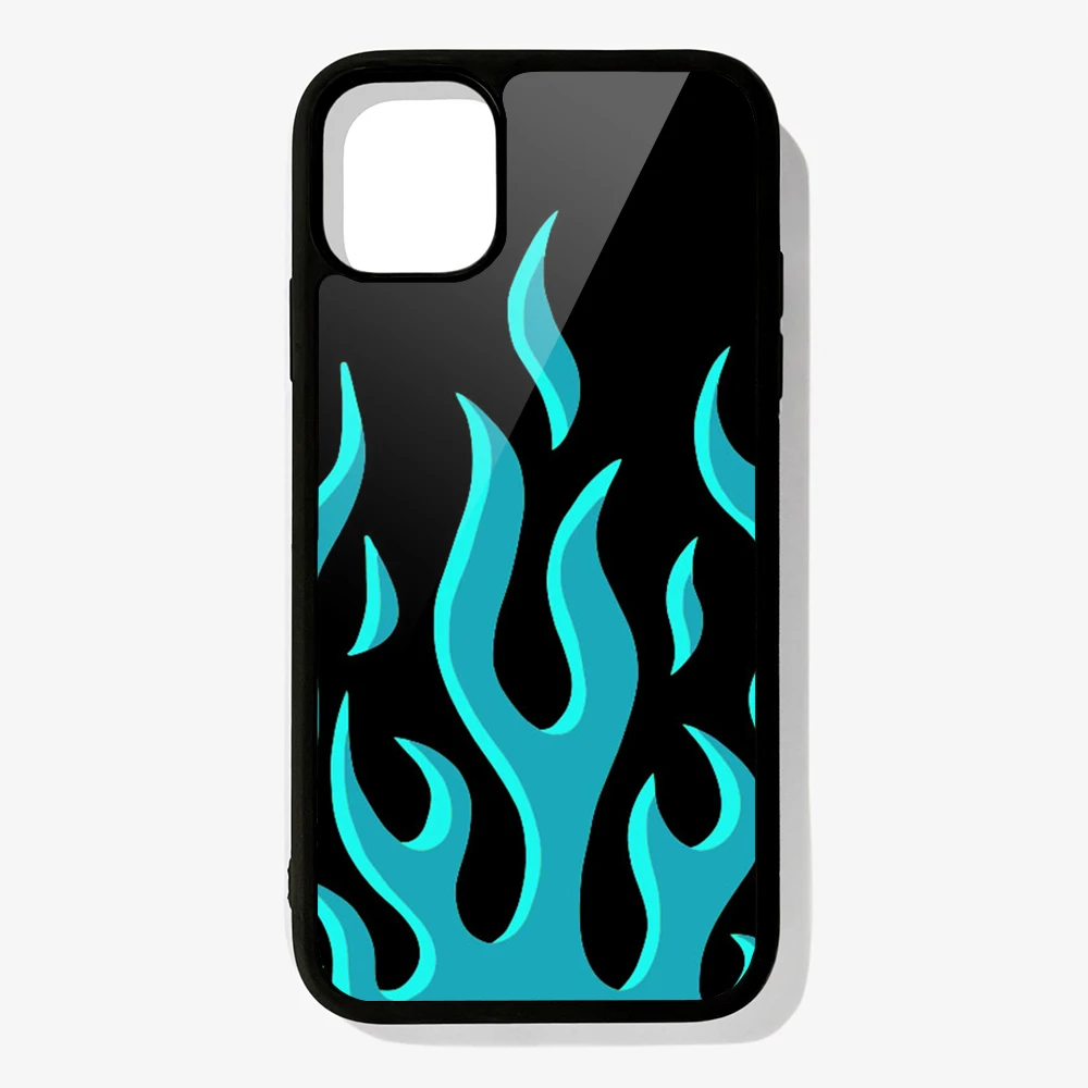 

Phone Case For IPhone 12 Mini 11 Pro XS Max X XR 6 7 8 Plus SE20 High Quality TPU Silicon Cover Blue Flame