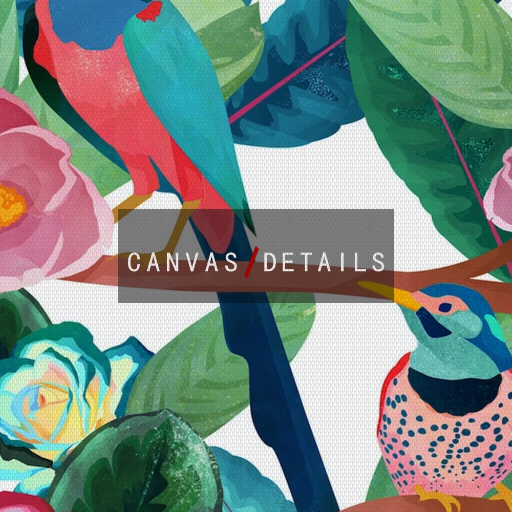 Джунгли тигр художественные плакаты и принты абстрактные красочные птицы рыбы