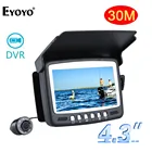 Eyoyo 30 М искатель рыбы 1000TVL  подводная камера для рыбалки 4.3' LCD монитор 8 ШТ. LED видиокамера для рыбалки Эхолоты для рыбалки DVR рыболовная видеокамера