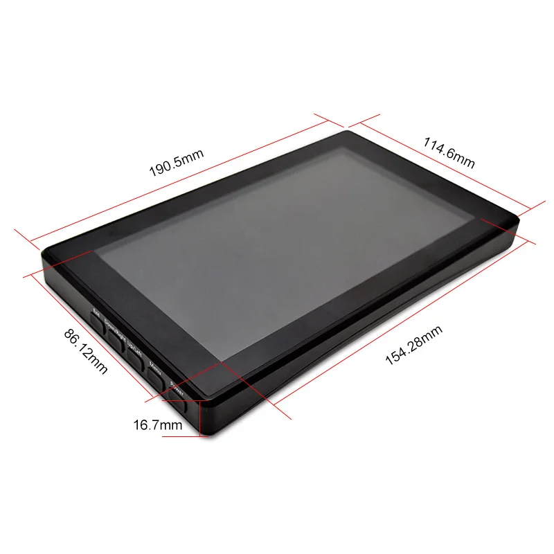 

7 inch HDMI LCD with case 1024x600 Resolution Monitor IPS Capacitive Touch Screen with Toughened Glass Cover Supports Pi 4