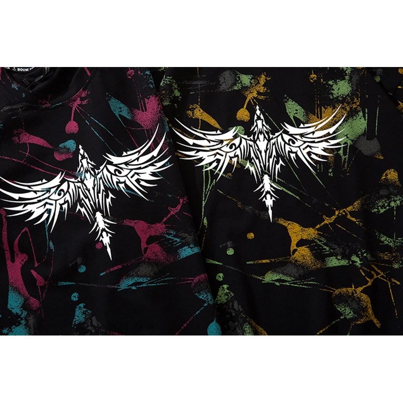 Футболка в стиле Харадзюку с принтом виде молитвы граффити лето 2020 свободная