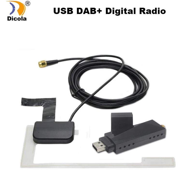 DAB автомобильный Радио тюнер приемник USB палка DAB коробка для универсального Android автомобиля DVD DAB+ антенна usb ключ для Автомобильный dvd-плеер на основе Android