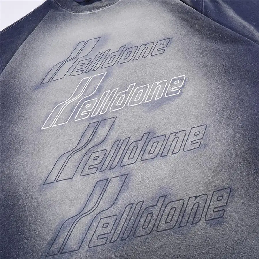

2021ss Tie Dye Welldone T shirts Men Women 1:1 Oversize We11done Top Tees T-shirts Clothing