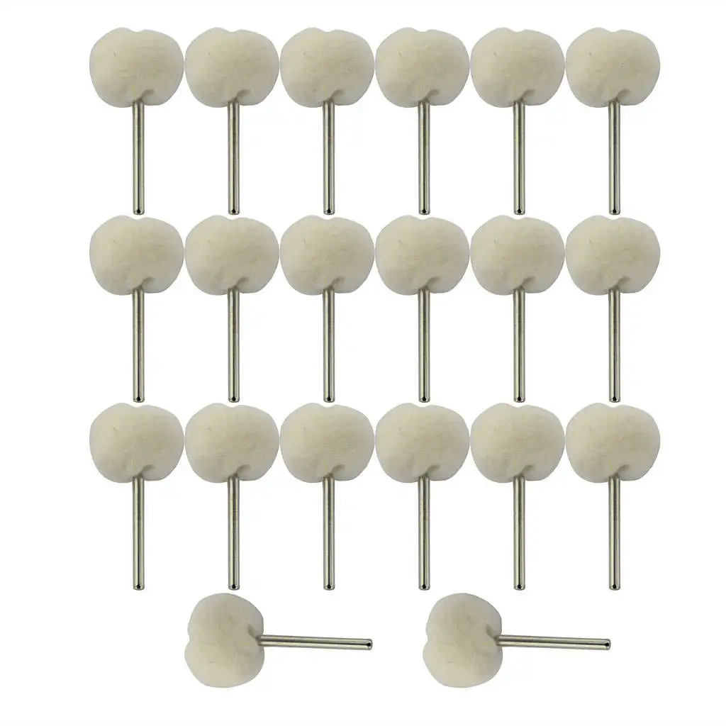 

20pcs Wool Polishing Buffing Wheels Fits Accessory Rotary Tool