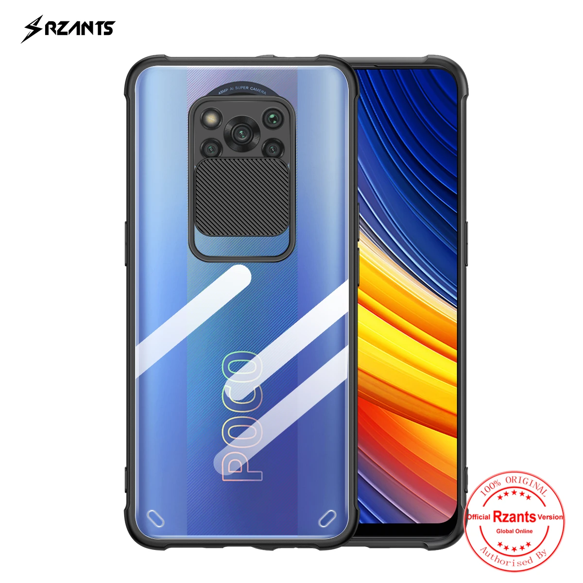 

Rzants For Xiaomi POCO X3 NFC POCO X3 Pro Case [Lens Protection] Camera Protect Hybrid Slim Crystal Clear Cover Soft Casing