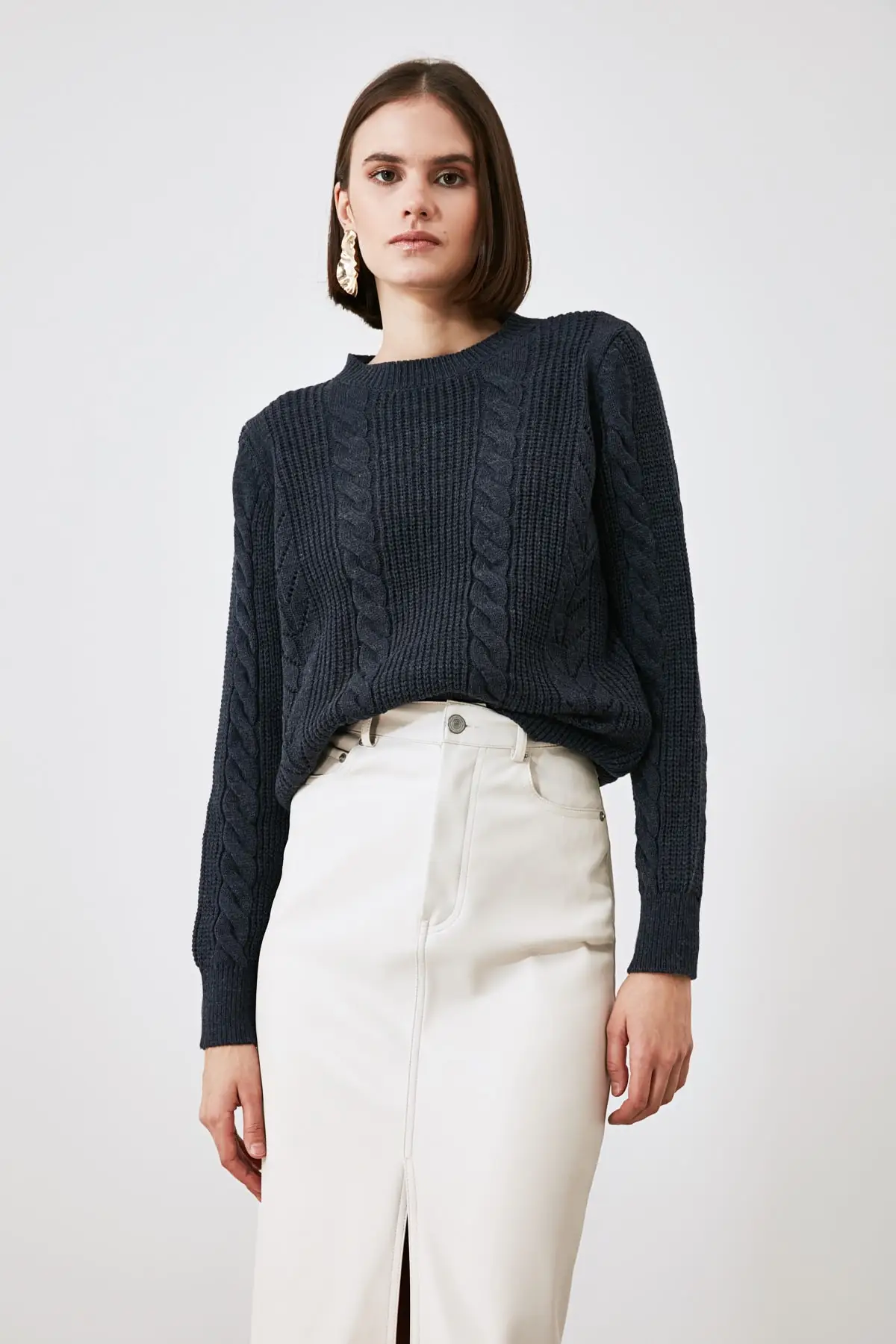 

Trendyol Mesh Detailed Sweater TWOAW21KZ2848