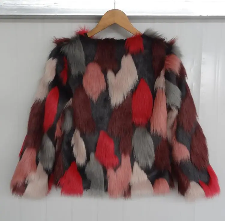 Autumn faux mink fur leather jacket womens round collar warm fur leather short coat women loose jackets winter thicken fashion