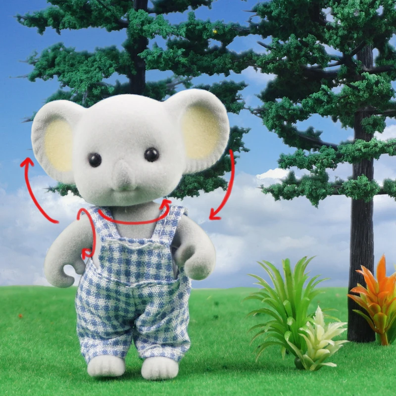 Семейная кукла Forest 1:12 миниатюрная игра Детская имитация 10/14/18 шт. кролик коала