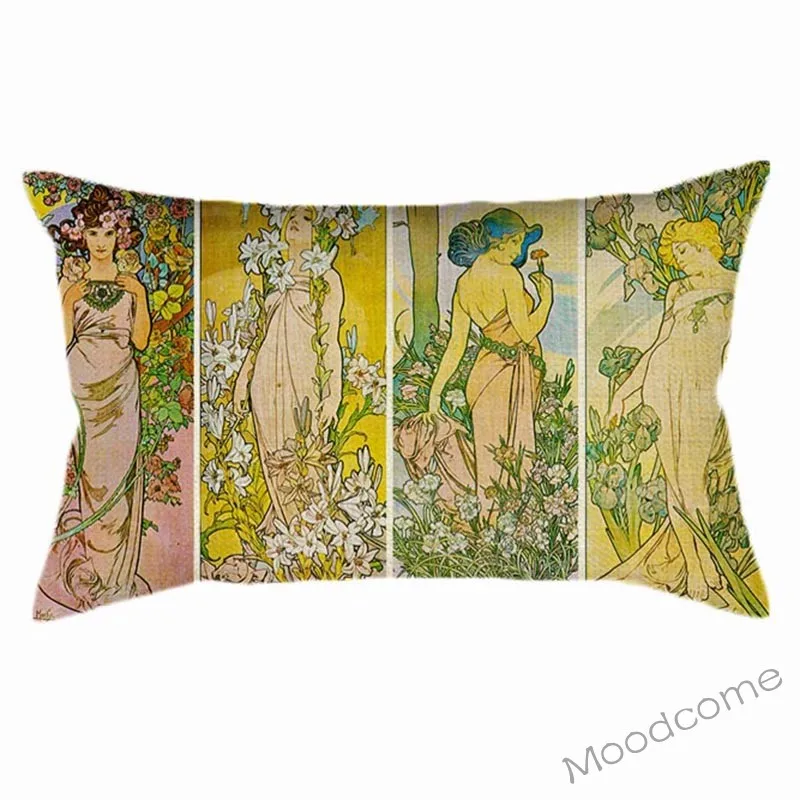 Новинка весенне-осенне-зимняя наволочка для подушки с постером на талию | Дом и