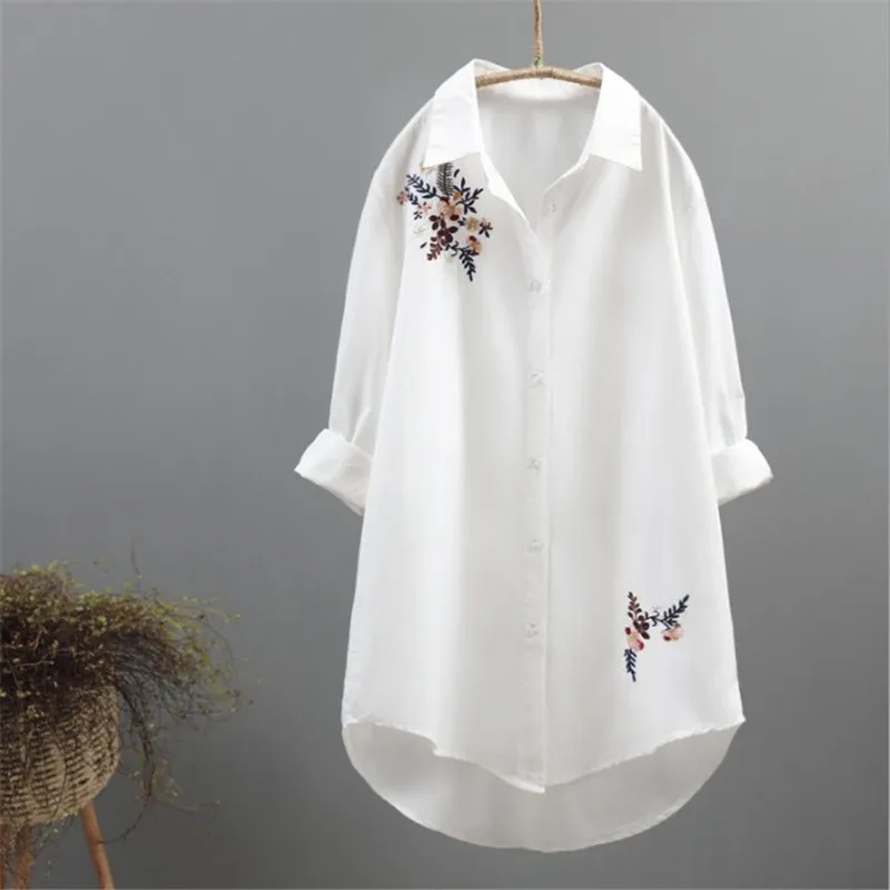 Рубашка женская длинная с вышивкой 2019| |