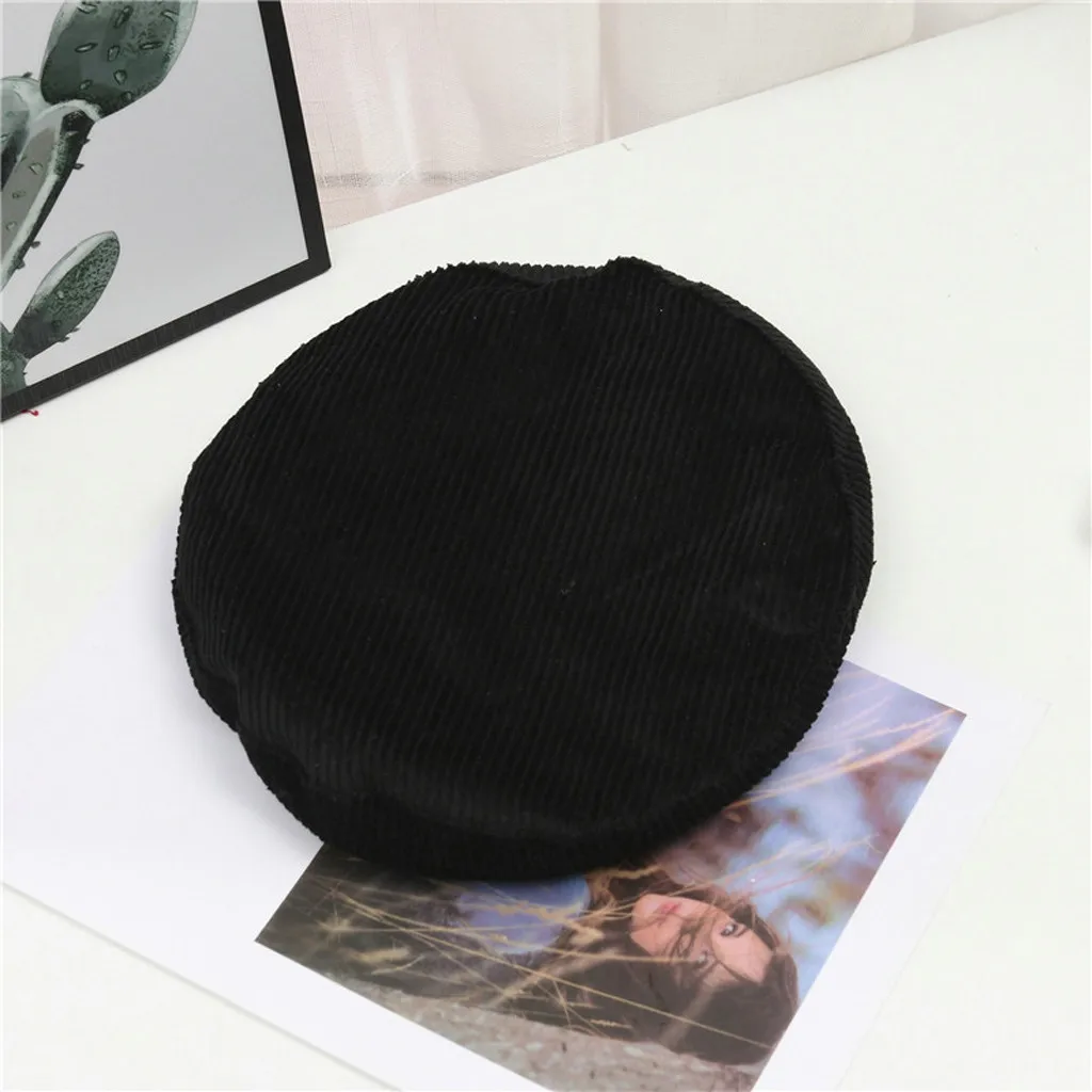 Модный Детский вельветовый берет шапка во французском стиле однотонный