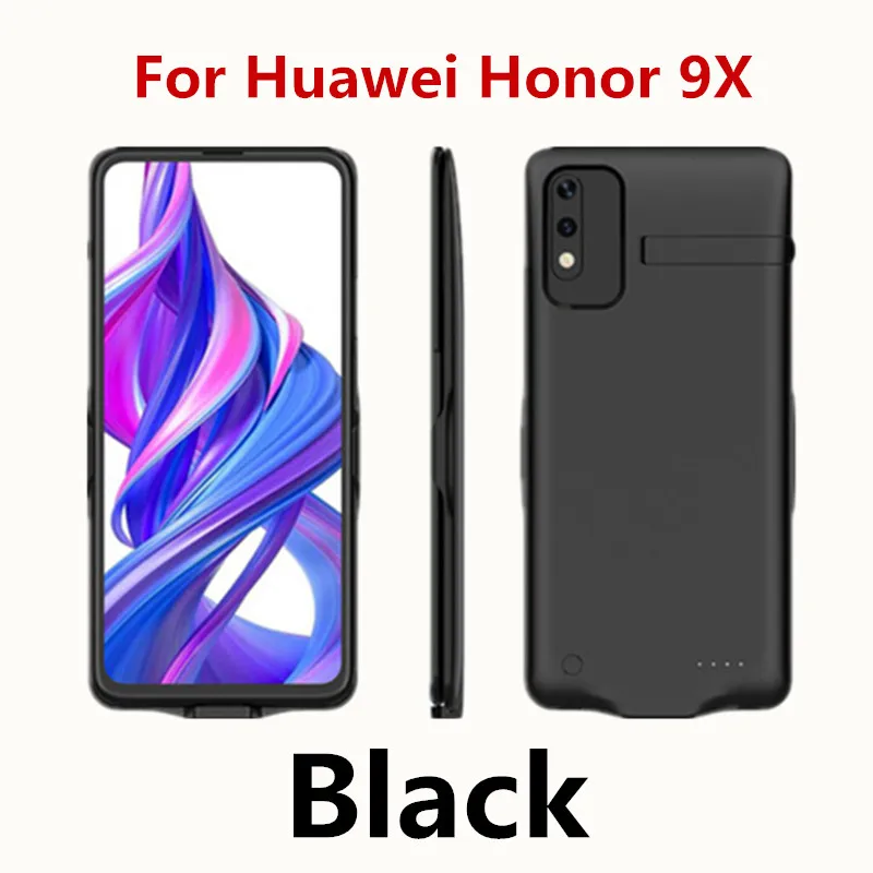Black for Honor 9X 6800 мАч зарядное устройство чехол для huawei Honor 9X Pro power Bank крышка батареи для huawei Honor 9X внешние Чехлы для батарей - Цвет: Black for Honor 9X