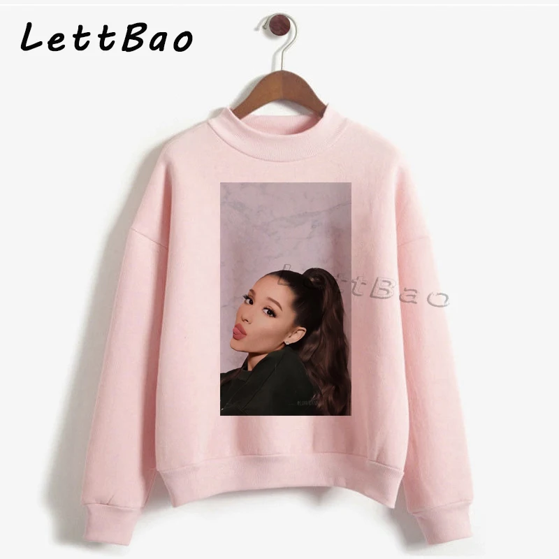 Ariana Grande Fans эстетический осенний дизайн Топ свитер уличная винтажная Женская одежда Модная белая Розовая Толстовка Лидер продаж