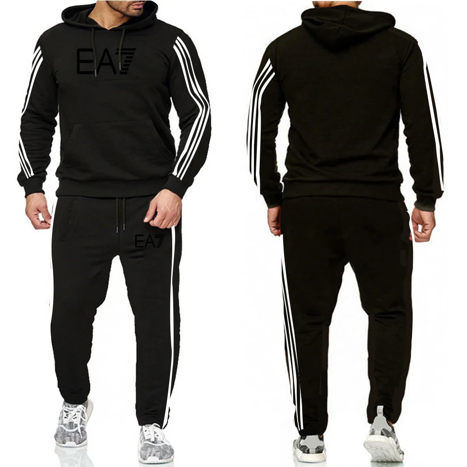 

Brand Autumn And Winter Men's Sets Tracksuit Men Sportswear 2 Piece Hoodie+Trousers Jogging Fitness Sports Suit Men's Clothing
