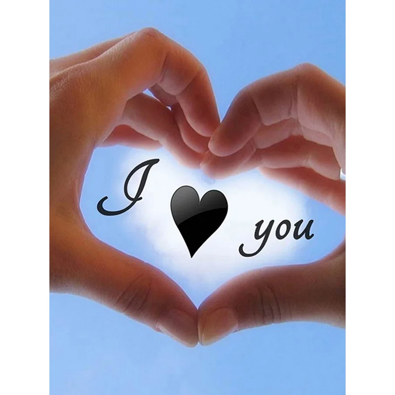 

5D Diy Round Diamond Painting Love In Hands Pattern Cross Stitch Mosaic Diamond Embroidery Text Home Decor New Year Gift R73