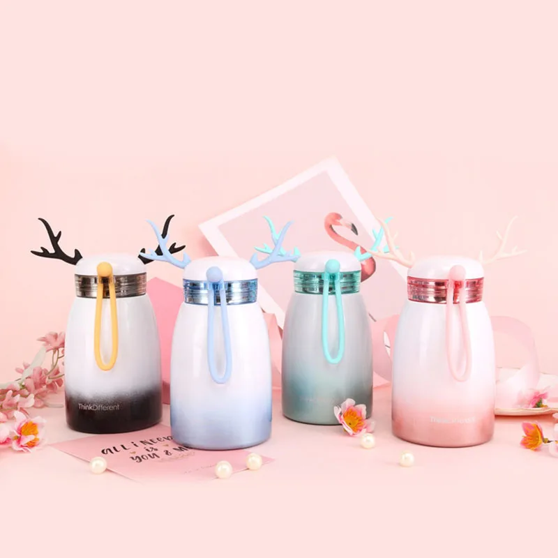 

BAISPO stainless steel Elk water bottle portable vacuum flasks Thermos insulation For Christmas Eco-friendly fashion coffee mug