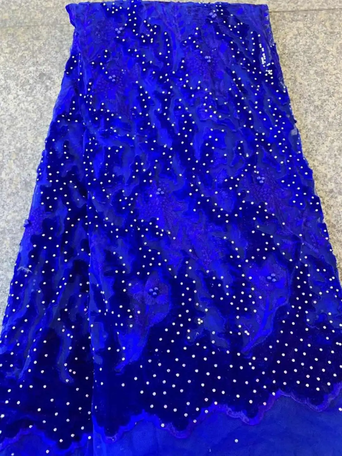 Африканская кружевная ткань 2019 Высококачественная с блестками французский