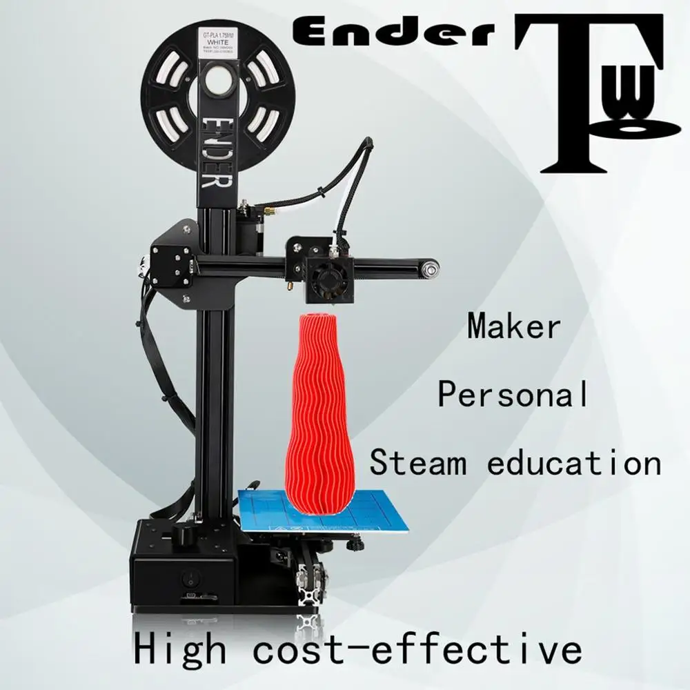 Ender-2 3d Принтер шкив версия линейная направляющая DIY комплект 3D печатная машина большой размер металлический принтер с нитью