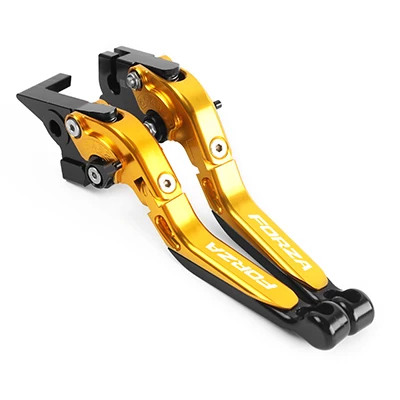 gold black Для Honda FORZA 300 125 250 2010- аксессуары для мотоциклов регулируемые складные удлиняющиеся тормозные рычаги сцепления ручка бар - Цвет: gold black
