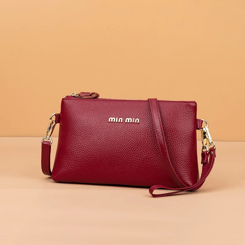 Price Ellovado جلد طبيعي حقيبة كتف متعددة الوظائف سستة محفظة امرأة محفظة نسائية للعملات المعدنية سعة كبيرة حقيبة صغيرة المال جراب هاتف