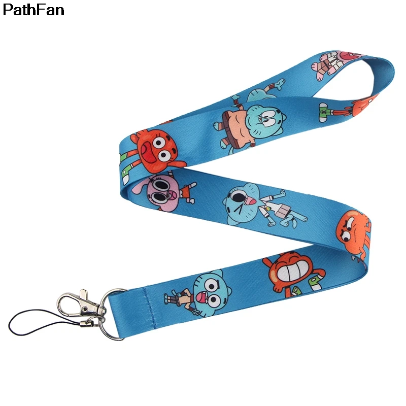 Patchfan удивительный мир Gumball мультфильм шеи шнурок для ключей очки держатель карты брелок для ключей телефон камера лямки A2370
