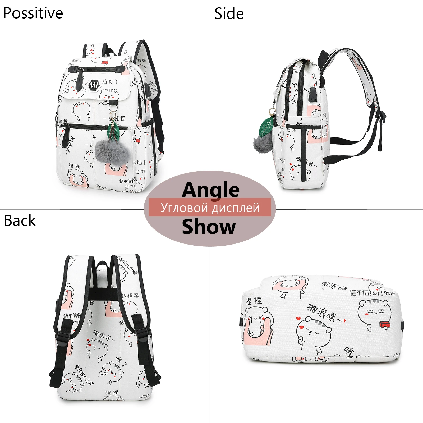 

2021 rucksack 3 pieces/set girls school bag boy boy student bag boy bag