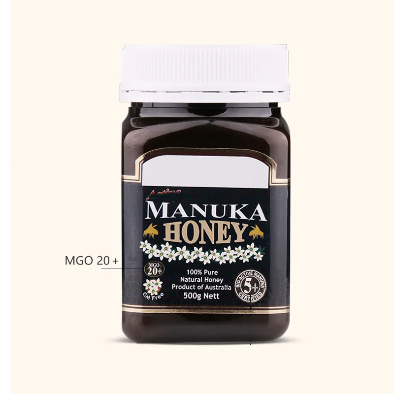 Manuka honey active MGO 20+  Supports digestive system health, moisturizes the throat and relieves cough 500g