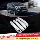 Для Peugeot Expert Traveler 2017 2018 2019 роскошный хромированный чехол на дверную ручку, комплект накладок на автомобильный колпачок, стильные аксессуары