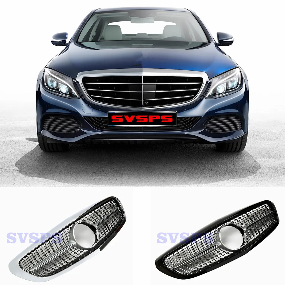 Тюнинг звезда алмазы Передняя средняя ABS решетка для mercedes benz c класс бизнес vogue