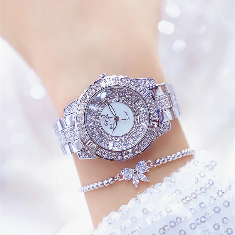

Watches Woman 2021 Famous Brand Fashion Quartz Ladies Watches Diamond Women Watches Crystal Gold Wristwatch Montre Femme 2021
