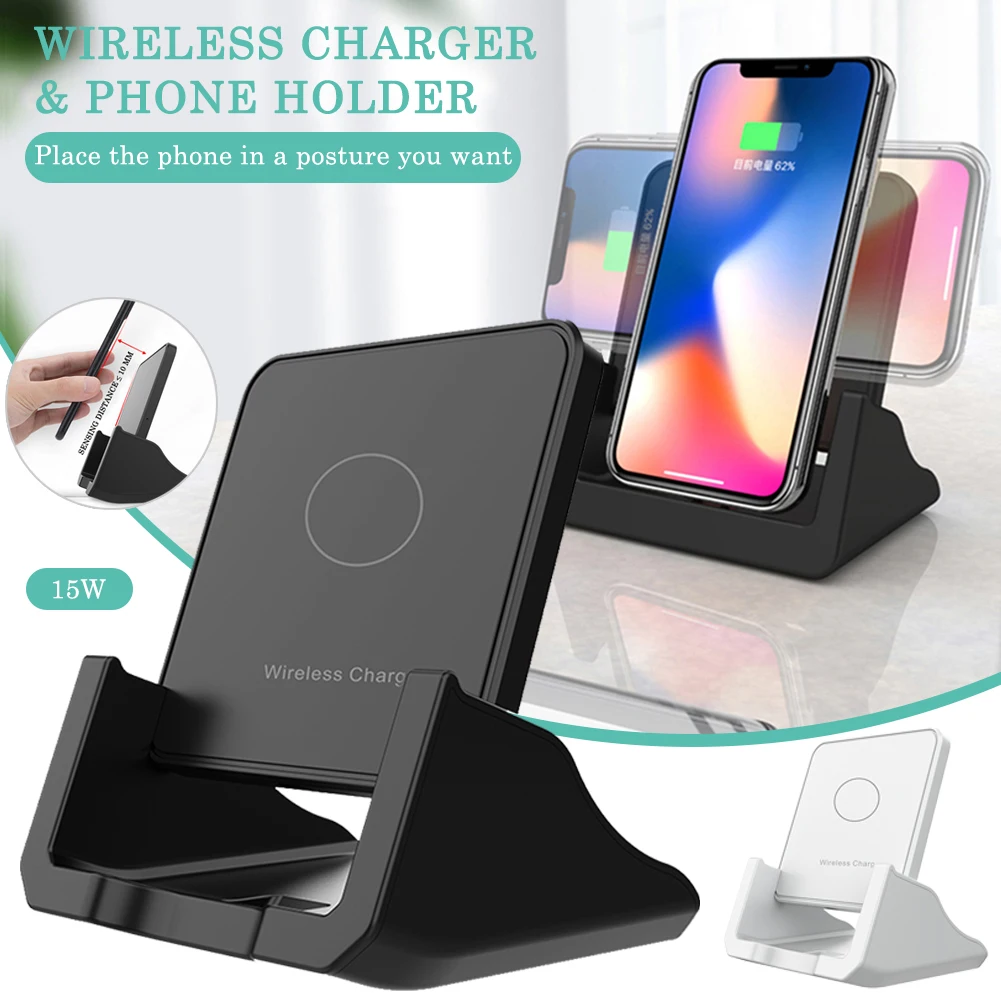 

Wireless Charger Qi 15W Max Fasting Charging Stand for iPhone 11/11 pro/XS, Samsung Galaxy, and more