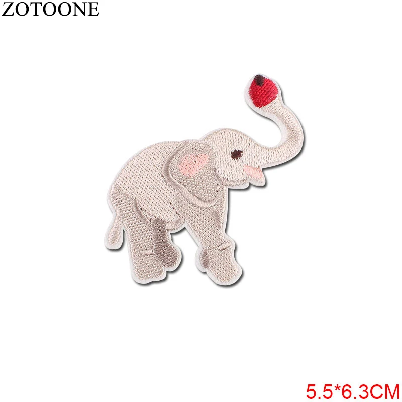 PE1106CT ZOTOONE животные нашивки в форме единорога цветок сердце наклейки с Фламинго железо на одежду теплопередача аппликация вышитая ткань G - Цвет: PE1106CT