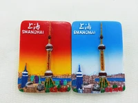 resin crafts fridge magnet shanghai souvenir gift wholesale magnetic sticker