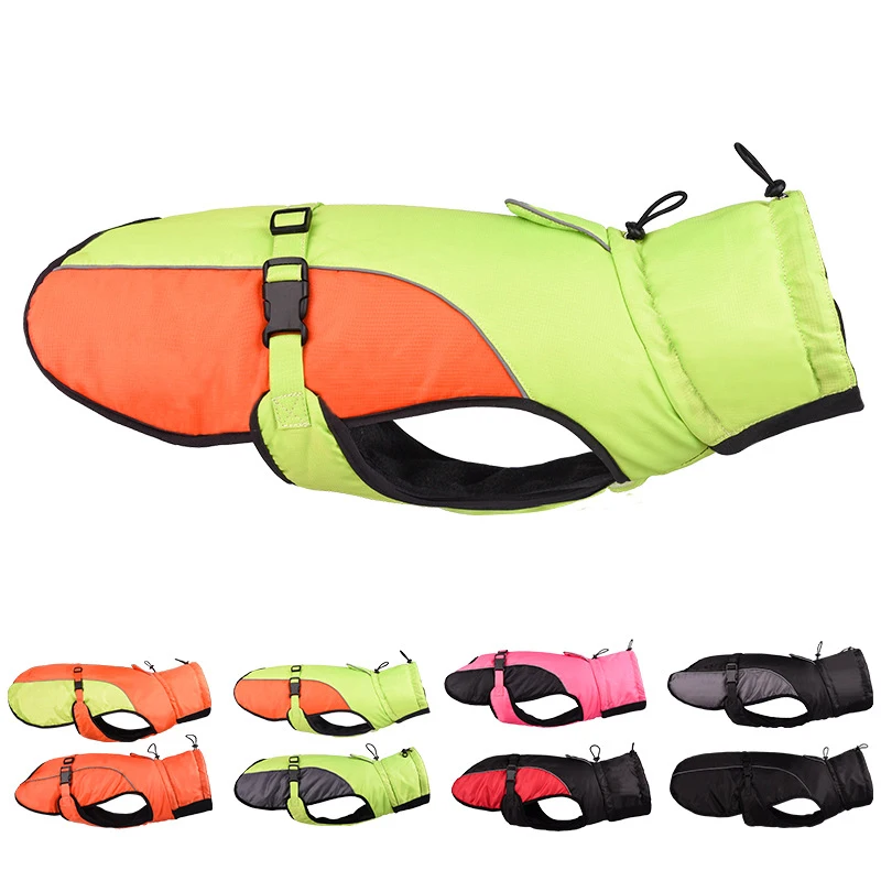 

Dog Winter Jacket Waterproof Dog Clothes For Small Medium Large Dogs Pet Cotton Coat With Reflective Strip Dog Warm Clothing