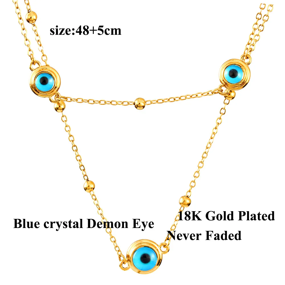 Синий с клипсами Дурной глаз украшением в виде кристаллов Шарм Аллах ожерелье