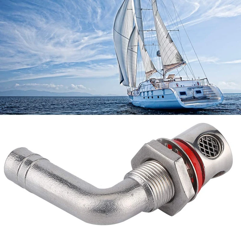 

Marine Fuel Tank Vents, General Fuel Tank Vents, Stainless Steel Hardware For Flush Installation Of Hose Gaskets (Bent)
