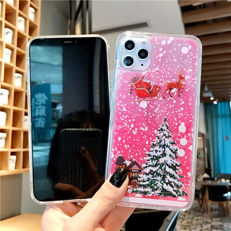Светящиеся Рождественская елка чехол с принтом &quotСанта Клаус&quot для iphone 11 pro max x xr