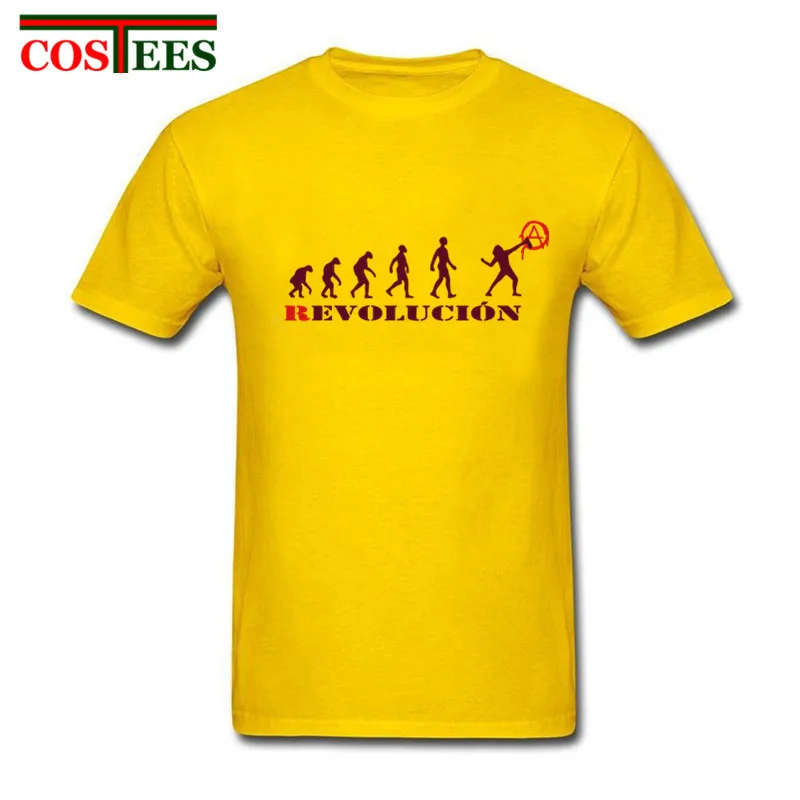 С забавным рисунком повседневные футболки для мужчин брендовая анархии Символ