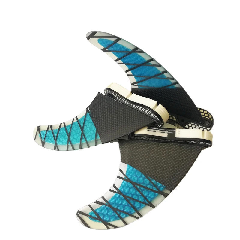 Высокое качество FCS2 fins Truster Tri Blue Glassfiber windsurf Bodysurf Honeycomb Surf Fins Surf|Серфинг| |