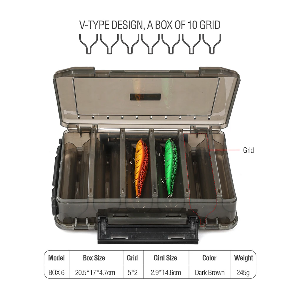 Ящик для хранения приманки портативный Двухслойный дизайн рыболовные снасти