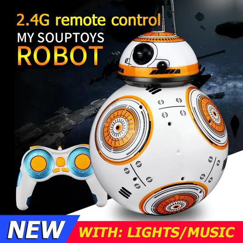 Disney Star Wars Smart Remote Control Bb 8 Robot 2.4g Doll Spherical Model Toys For Children Gift | Игрушки и хобби