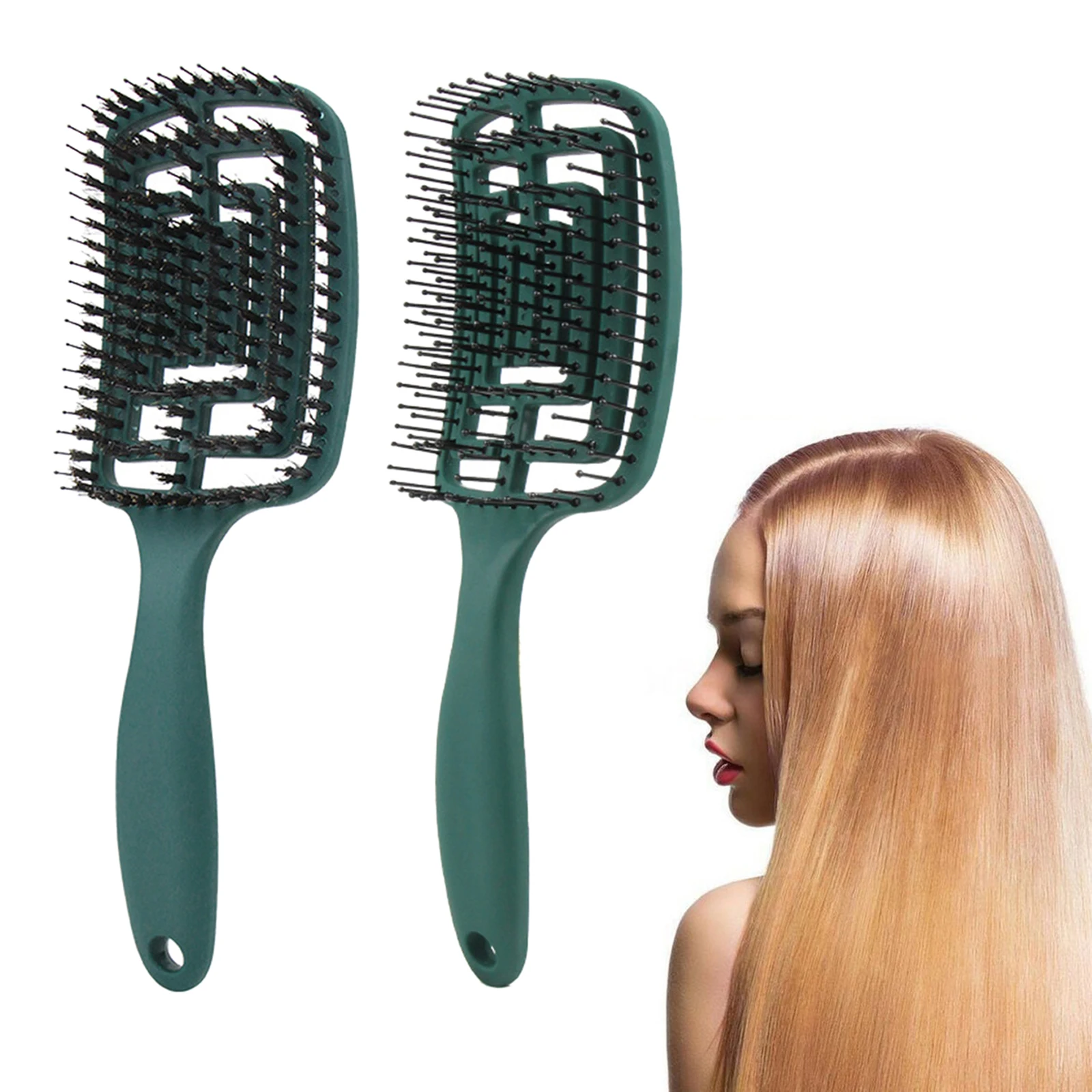 

Detangler Vented Hair Brush for Men and Women Gentle Bristles brush head