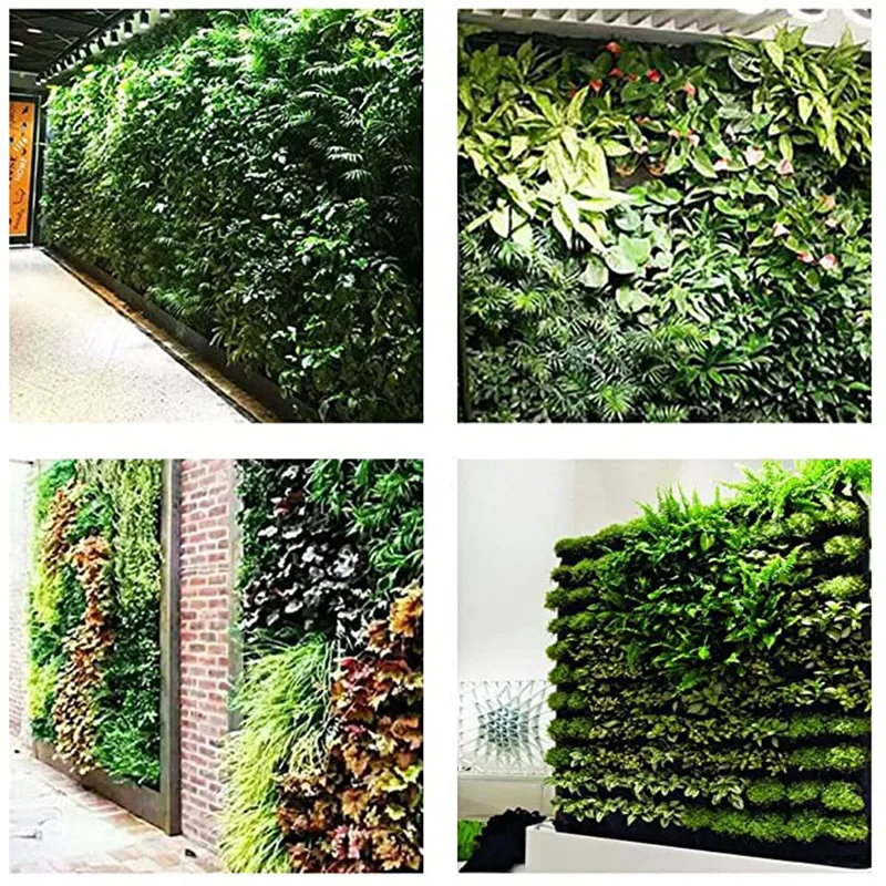 

Green Grow Bag Vertical Cross Wall Mounted Hanging Planting Growing Pot Pocket Garden Flowers Storage Bag Home Balcony Planting