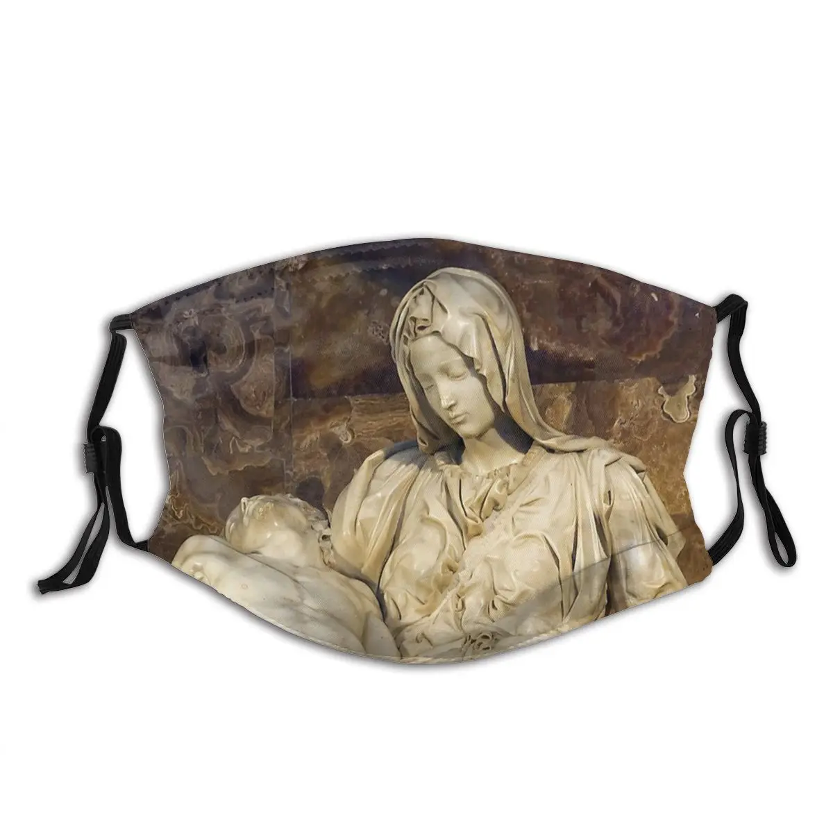 

Michelangelo Pieta Non Disposable Printed Mouth Face Mask Anti Haze Cold Proof with Filters Winter Protection Cover Respirator