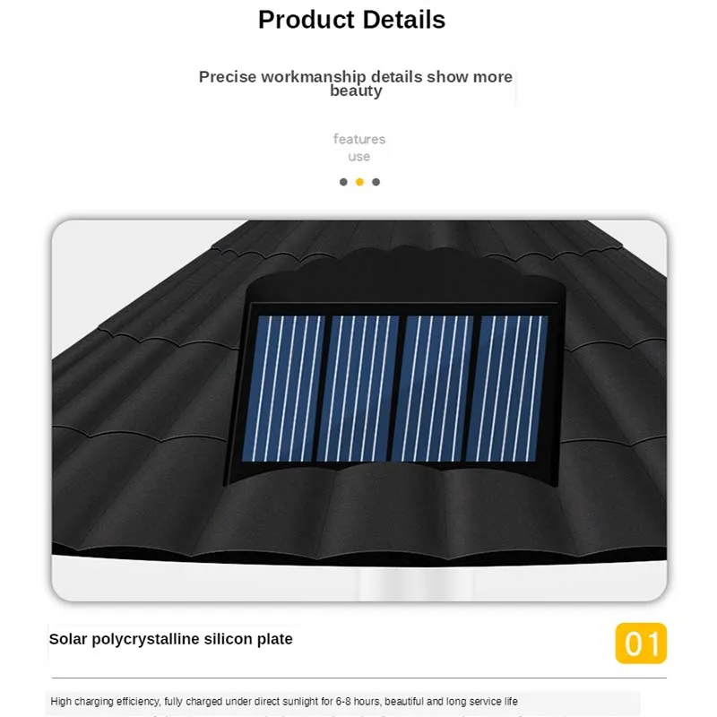 Солнечный Мощный светильник для лужайки Гриб водонепроницаемый садовый