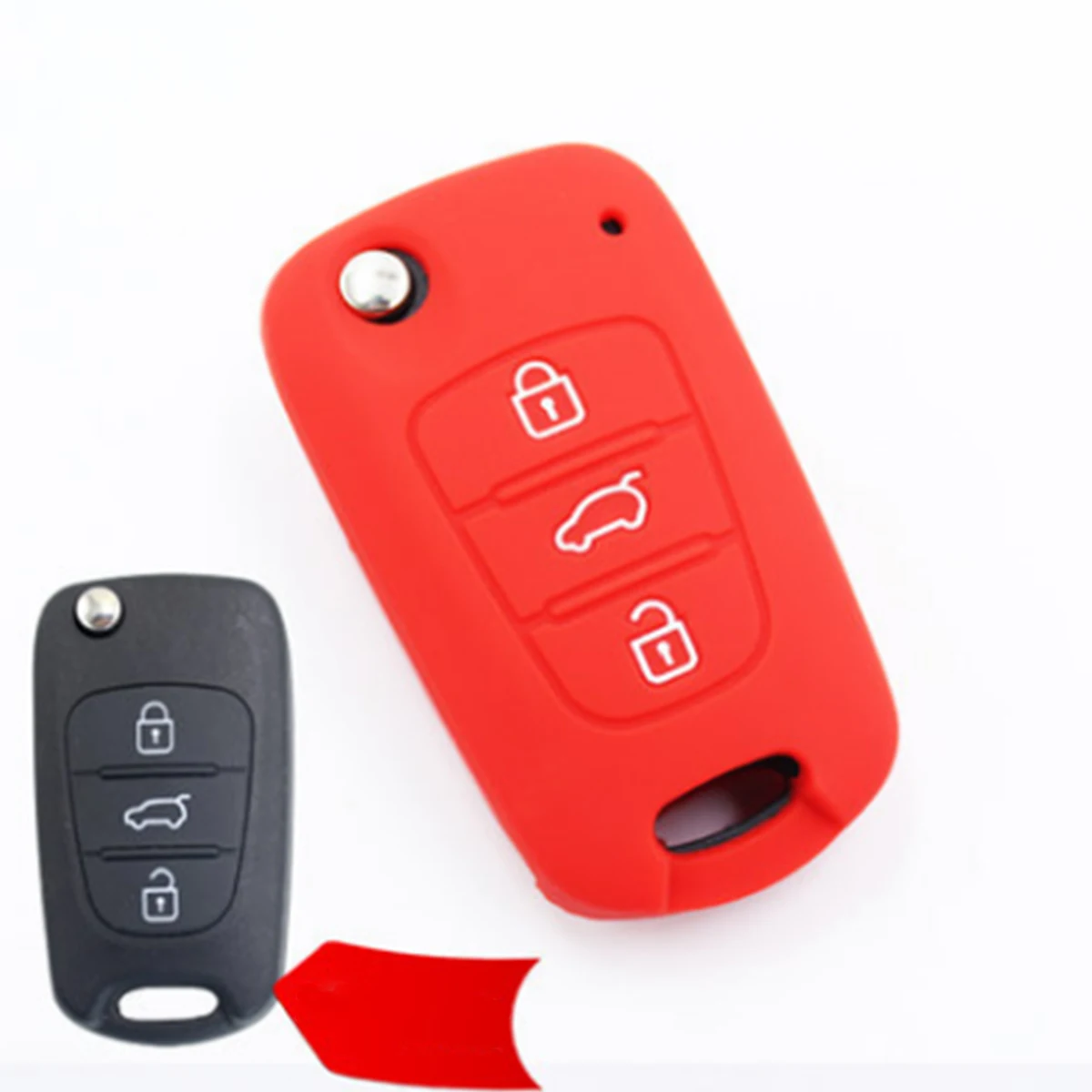 Силиконовый чехол для автомобильных ключей Kia RIO K2 K5 Sportage Sorento Solaris Verna складной