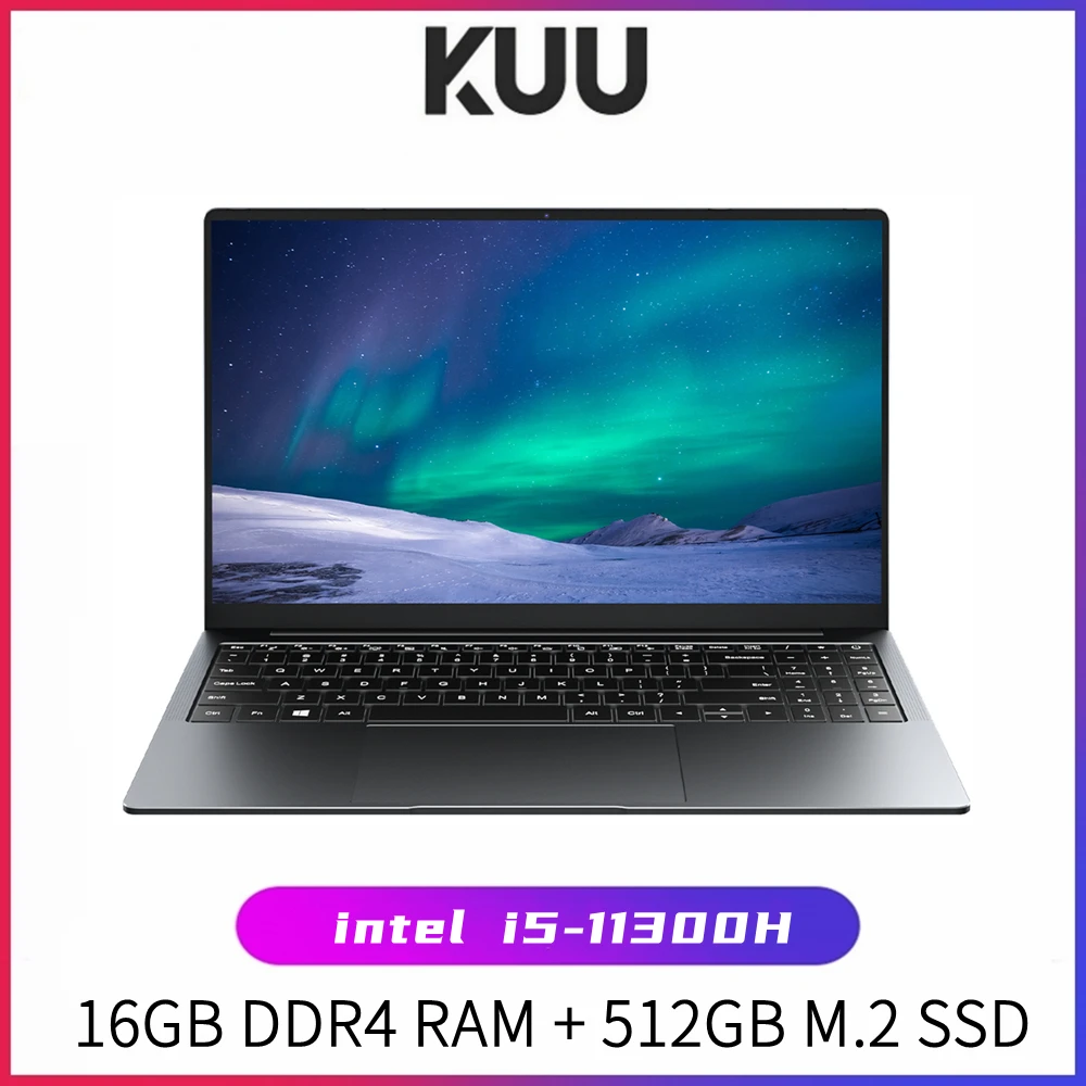 KUU 15 6-дюймовый ноутбук Intel Core i5 11300H 16 Гб DDR4 512 ГБ SSD Iris Xe Graphics Win10 Pro офисные ноутбуки |