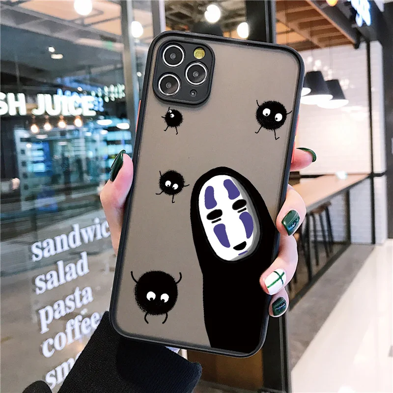 Cute Cartoon Happy Totoro Phone Case For iPhone 8 7 Plus 11 12 14 13 Pro Max Mini XR X XS MAX SE 2020 Anime Soft Silicone Cover