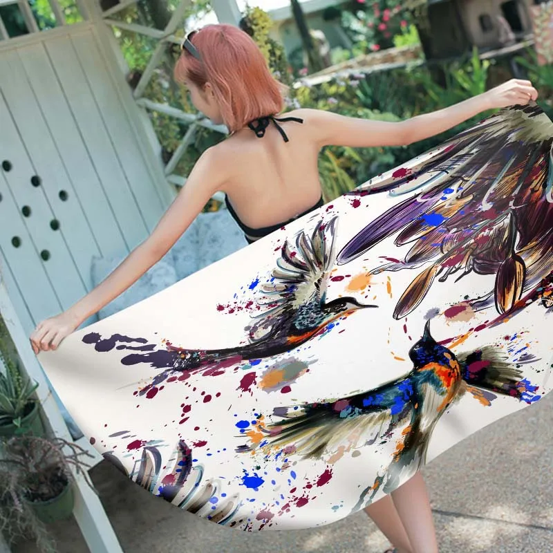 Persinality Eagle Angel Wings Bath Towel Soft Adult Children's Beachi 70x150cm/150x180cm | Дом и сад